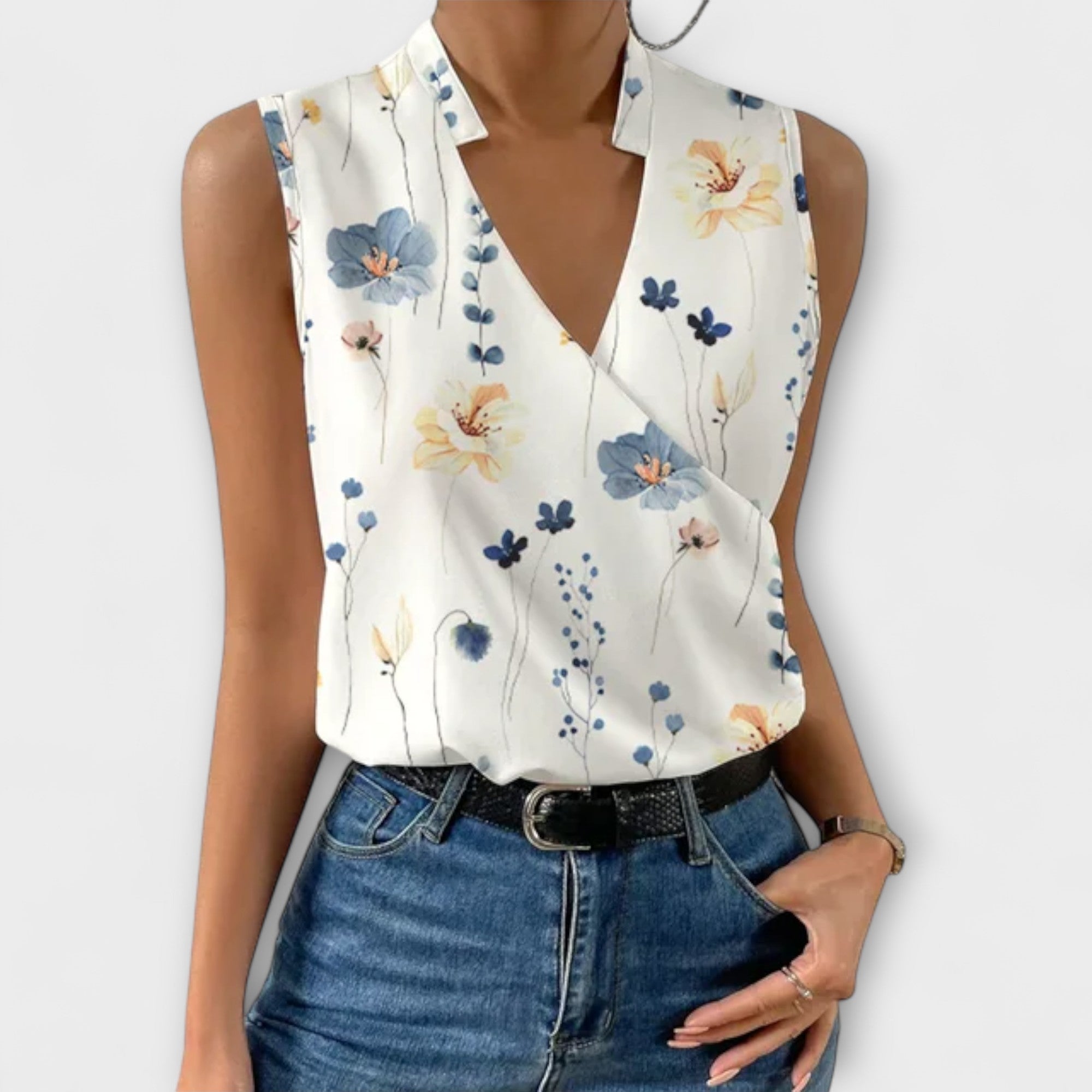 Loretta | Sophisticated V-Neck Top